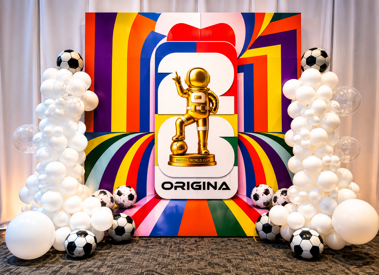Montaje decorativo para evento corporativo