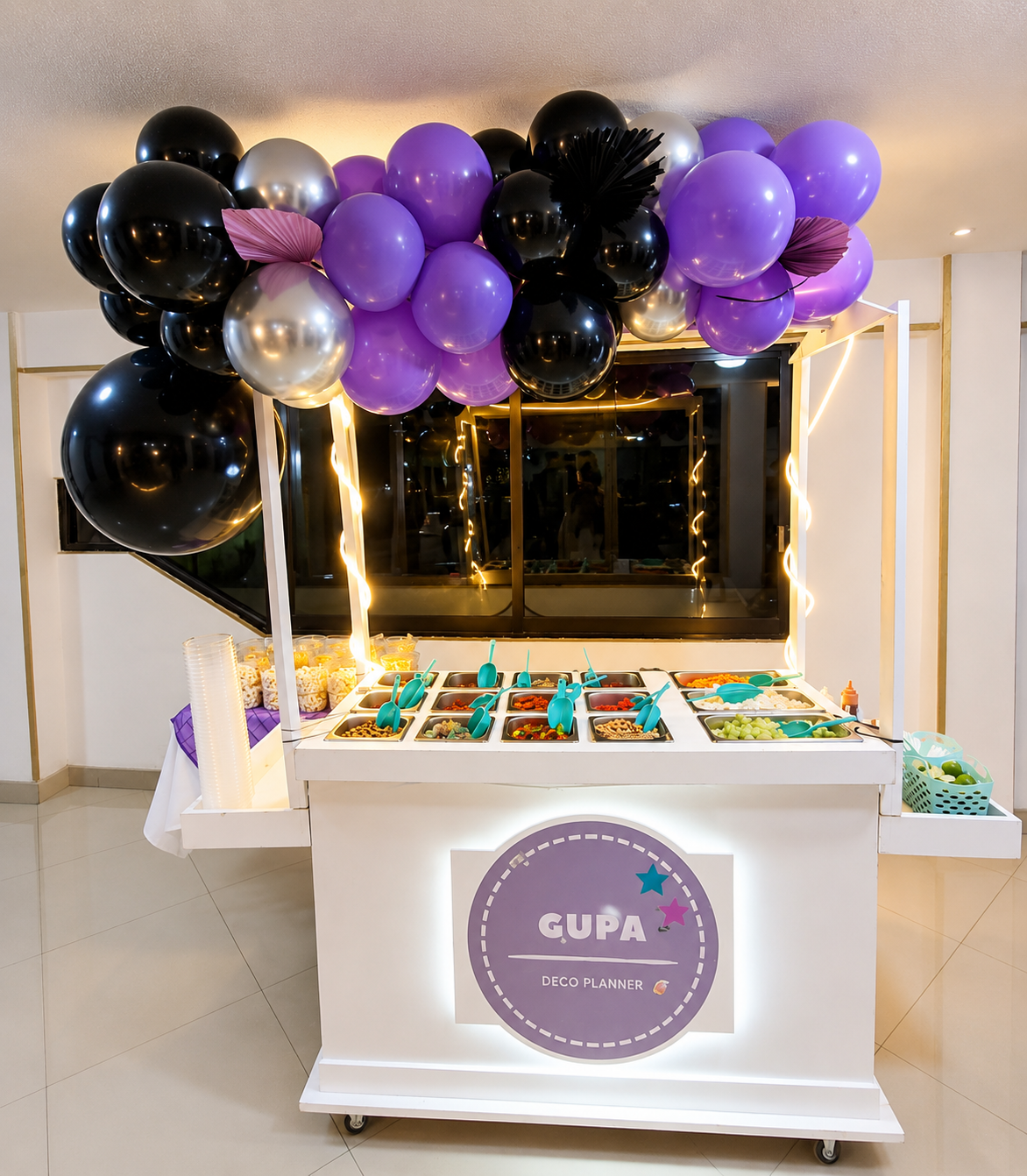 Carrito de snacks para evento